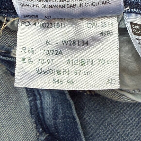 Levis Womens 505 Straight Leg‎ Jeans Size 6 Classic Blue Denim - Picture 4 of 16